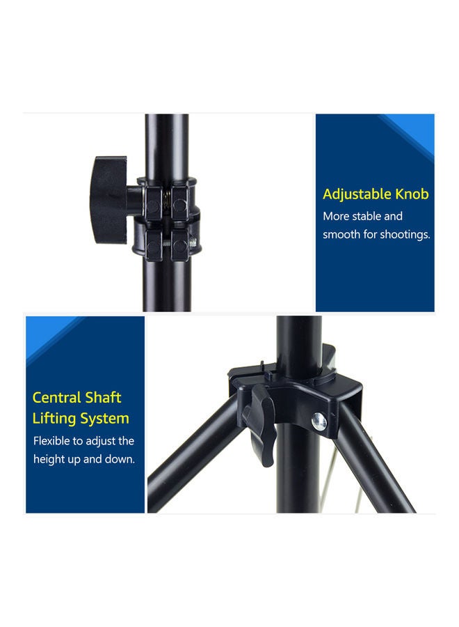 3-Section Photography Light Stand Black  - Image 4