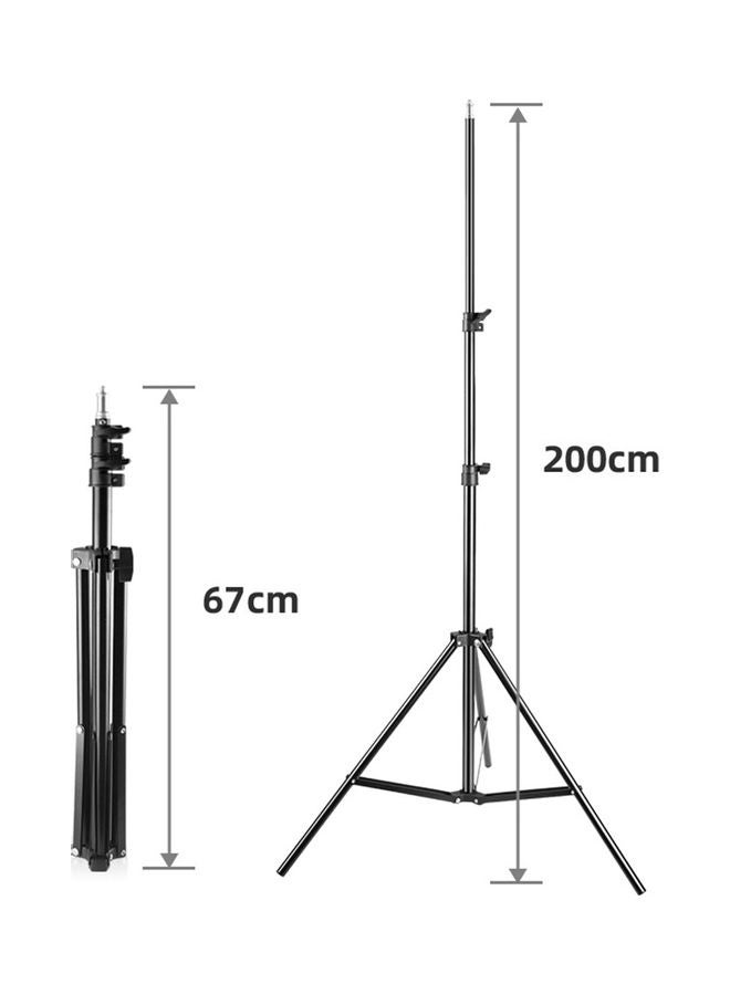 3-Section Photography Light Stand Black  - Image 5