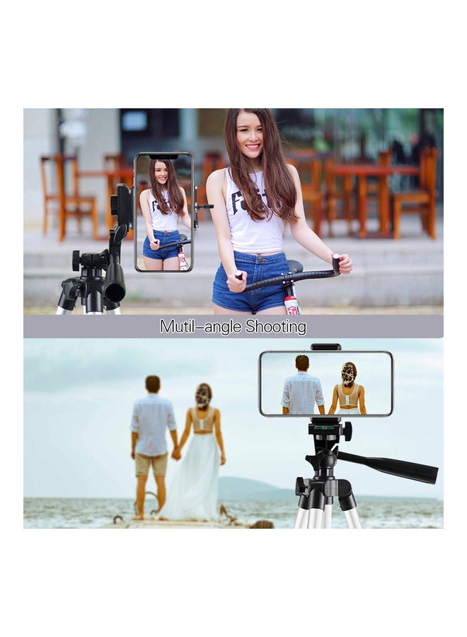 4-Section Tripod Stand Silver/Black - Image 2