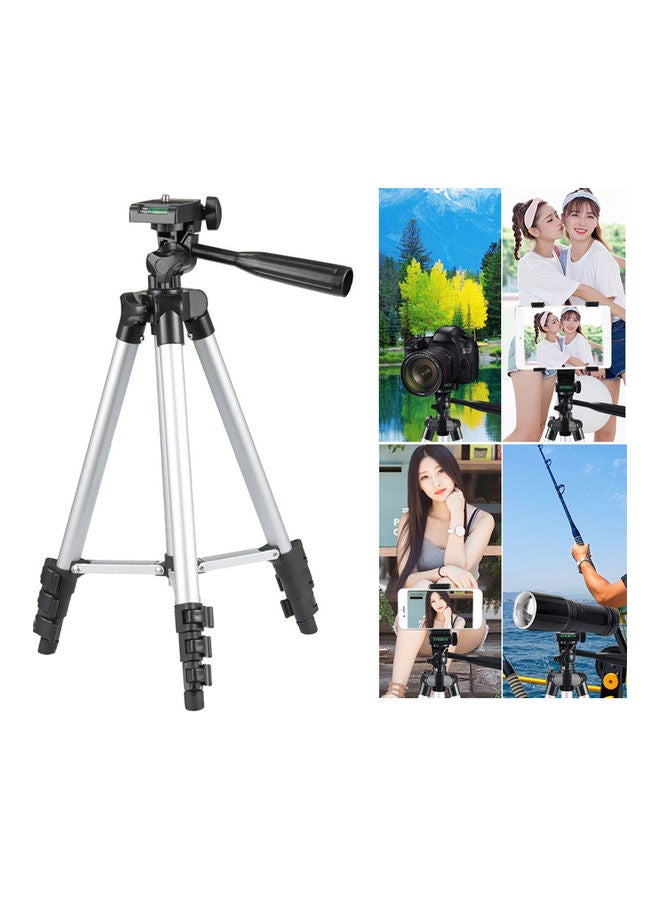 4-Section Tripod Stand Silver/Black - Image 3