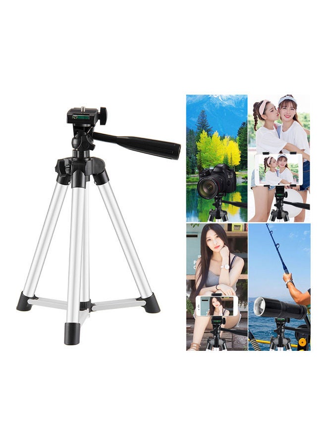 Hight Adjustable Tripod Stand Silver/Black - Image 2
