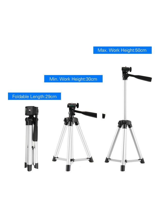 Hight Adjustable Tripod Stand Silver/Black - Image 3