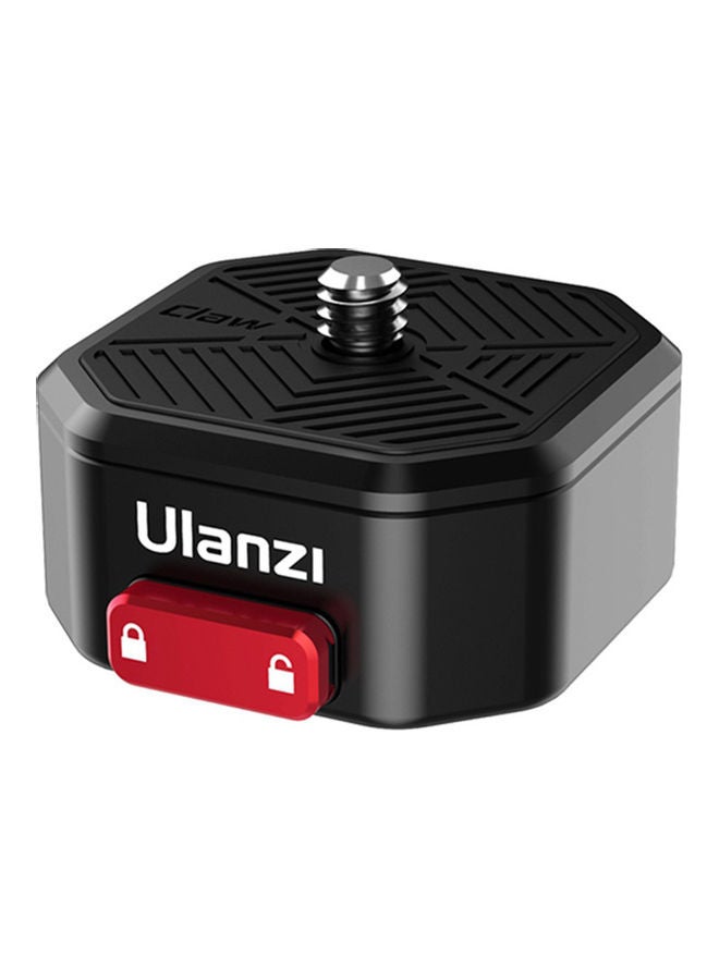 Ulanzi Claw Quick Release Plate For DSLR Camera Black/Red - Image 1