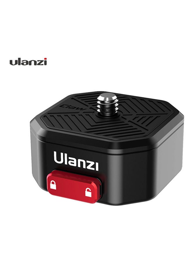 Ulanzi Claw Quick Release Plate For DSLR Camera Black/Red - Image 2