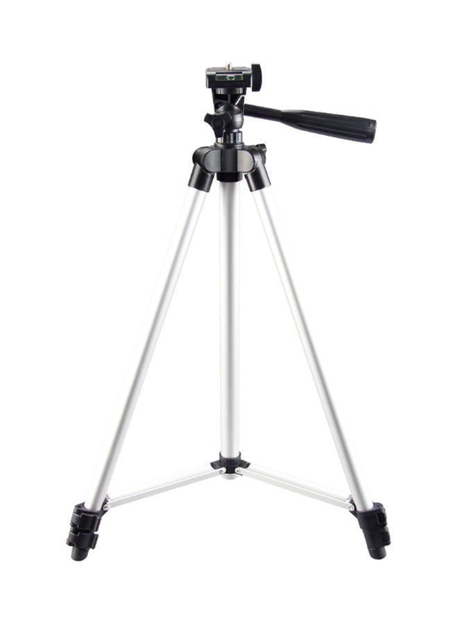 3-Section Tripod Stand Silver/Black - Image 1