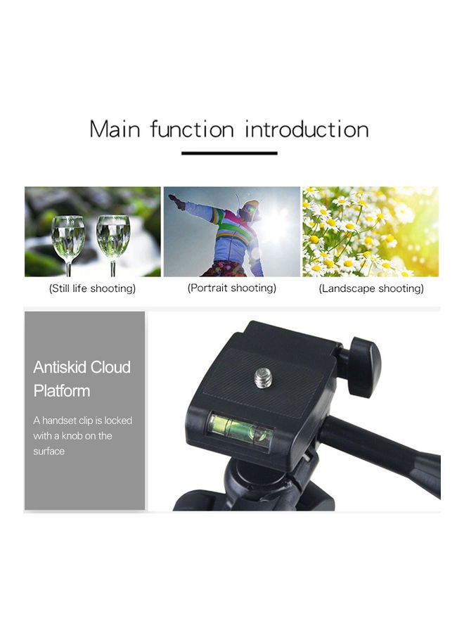 3-Section Tripod Stand Silver/Black - Image 5