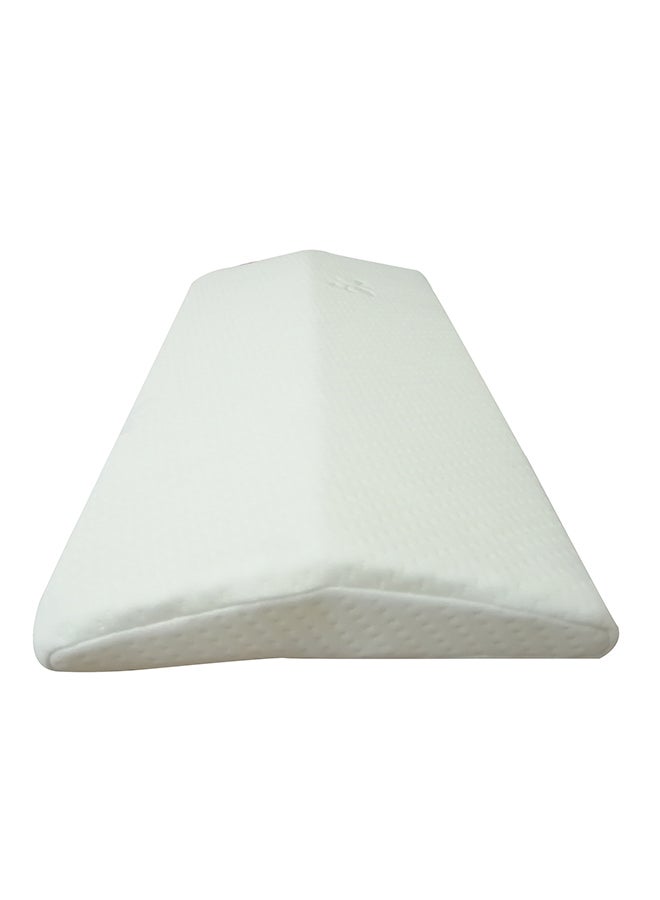 مون وسادة نوم مريحة لدعم أسفل الظهر قطن أبيض 25x60x5سم - Image 2