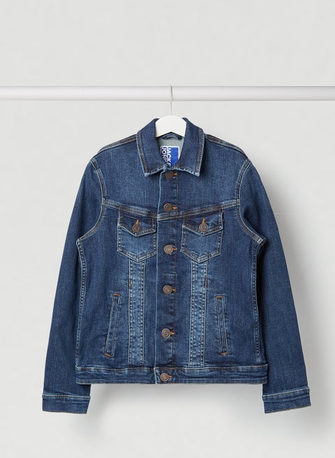 Basic Denim Jacket Blue Denim
