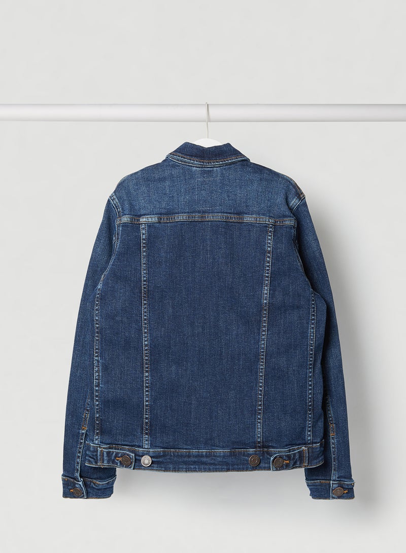 Basic Denim Jacket Blue Denim