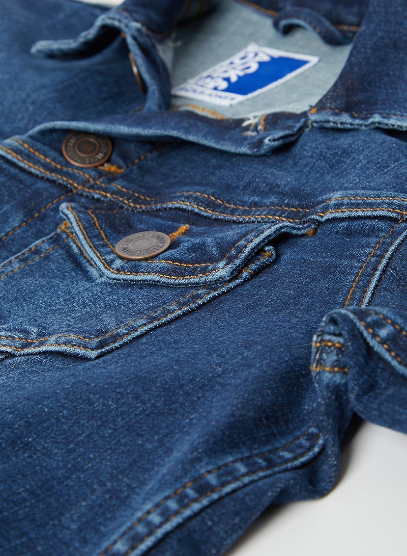Basic Denim Jacket Blue Denim