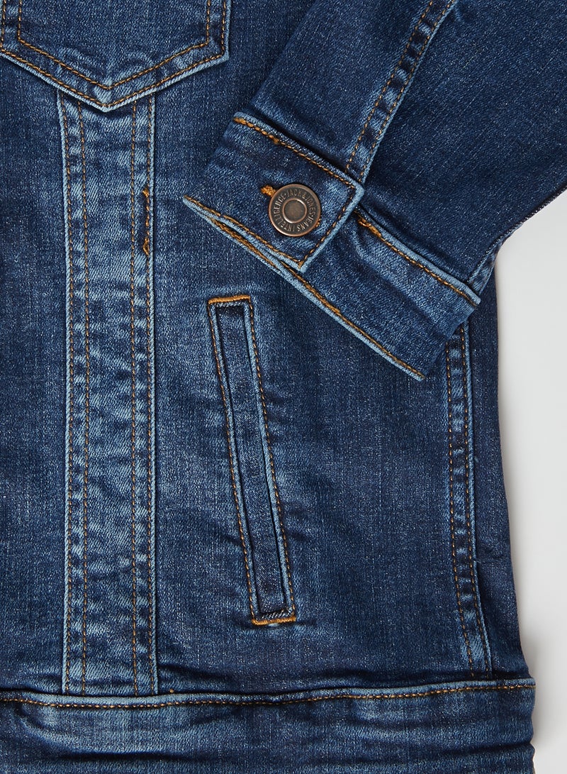 Basic Denim Jacket Blue Denim