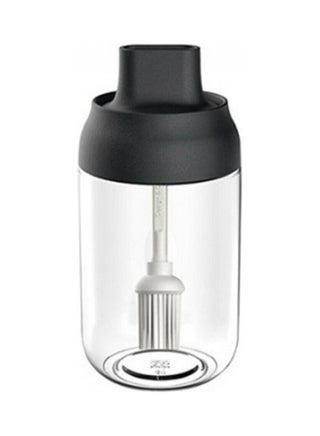 Glass Oil Storage Jar With Brush Clear/Black 20cm - v1610953011/N43776672A_1