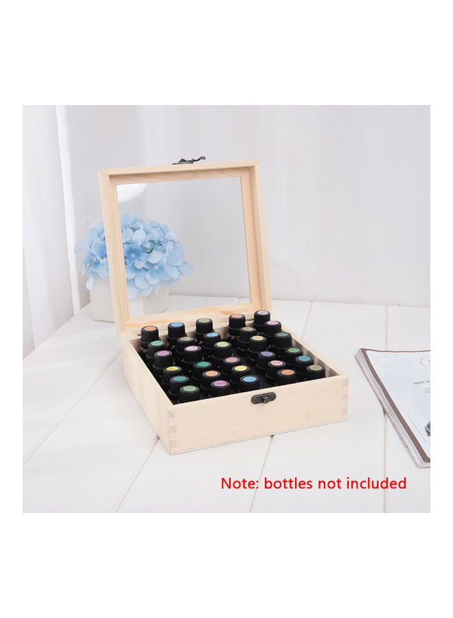 30 Slots Wooden Essential Oil Box Beige 20 x 8 x 20cm  - Image 2