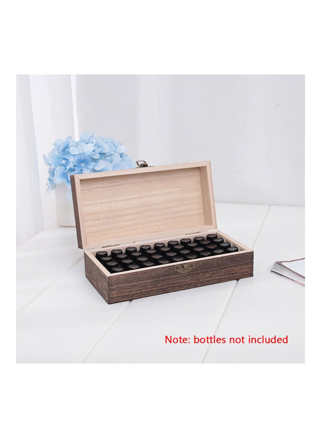 36 Slots Wooden Essential Oil Box Organizer Beige 20 x 6 x 10cm  - Image 2