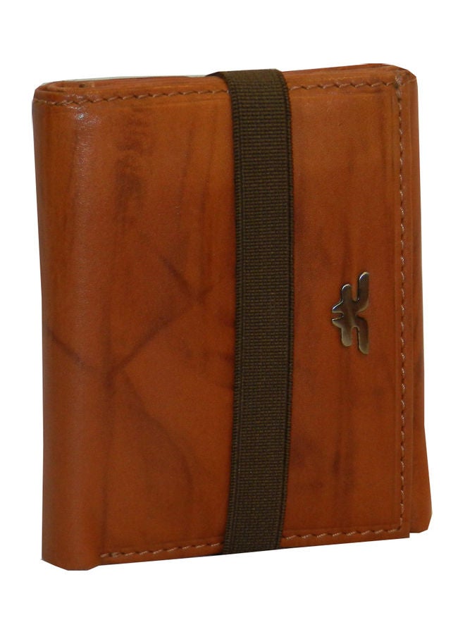 LAVERI LEATHER Designer Trifold Wallet Brown/Black  - Image 1