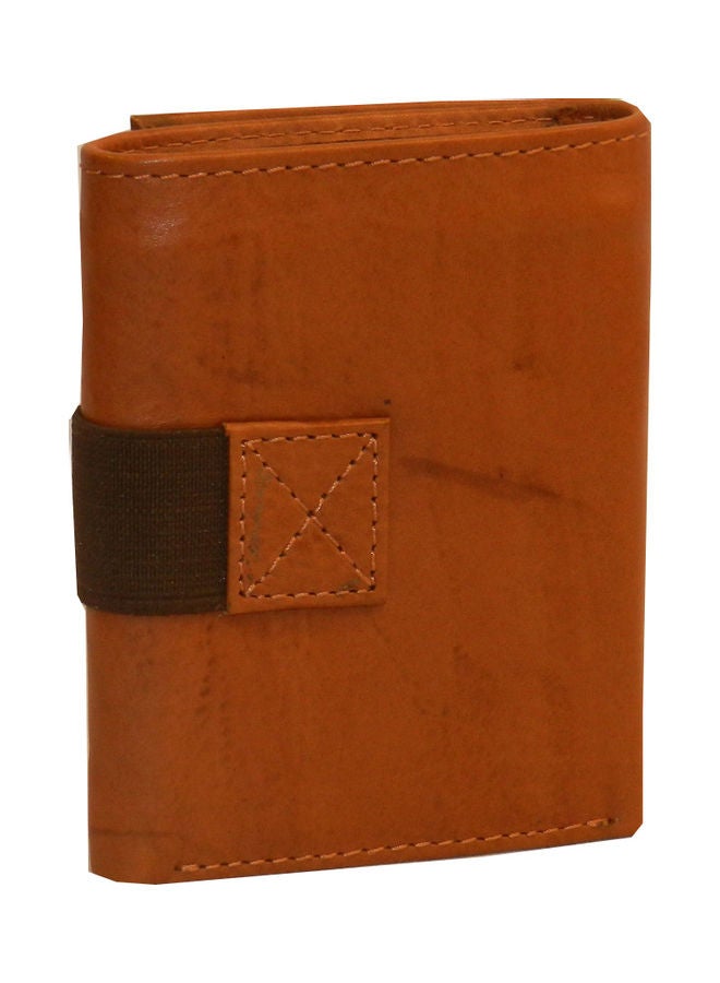 LAVERI LEATHER - Designer Trifold Wallet Brown - Image 1