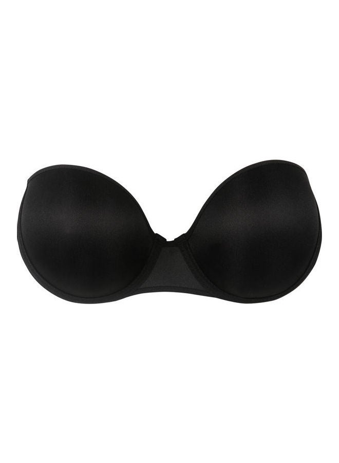 Nurteks Self Adhesive Silicon Stick On Push Up Padded Bra Black - Image 1