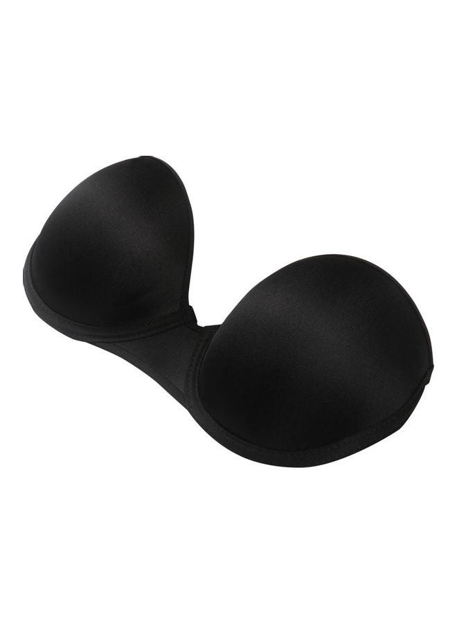 Nurteks Self Adhesive Silicon Stick On Push Up Padded Bra Black - Image 2