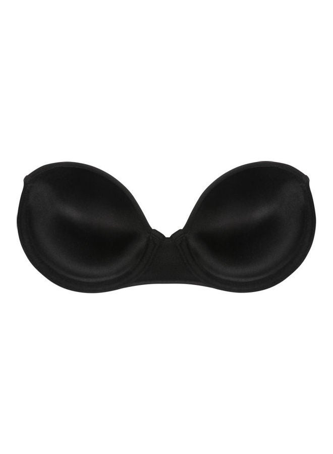 Nurteks Self Adhesive Silicon Stick On Push Up Padded Bra Black - Image 3