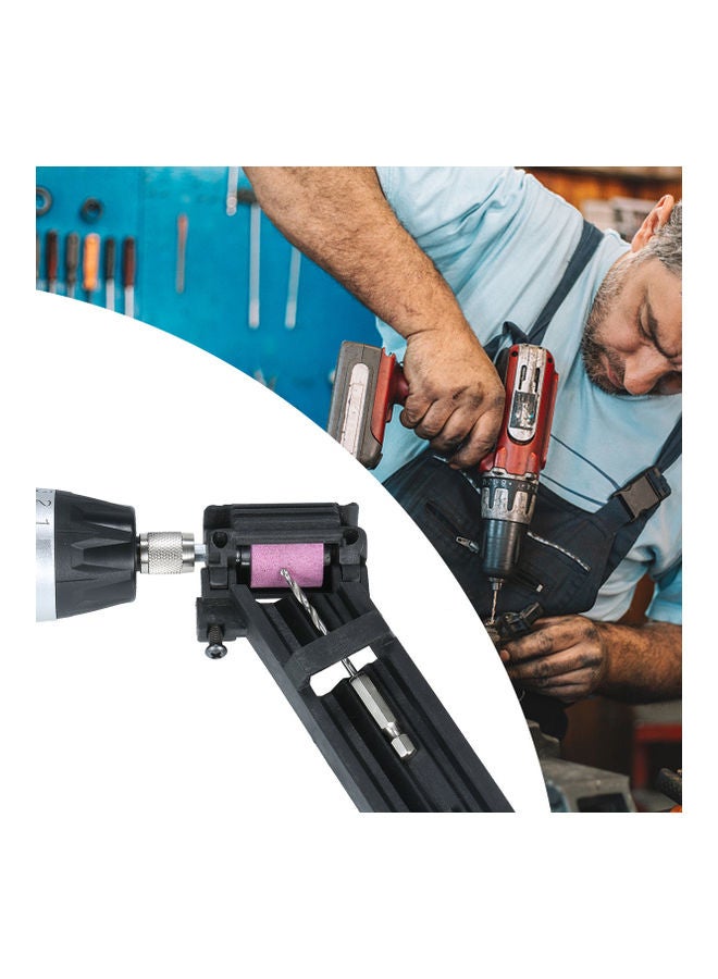 Generic Drill Bit Sharpener With Wrench Black 21x3.6x8cm  - Image 3