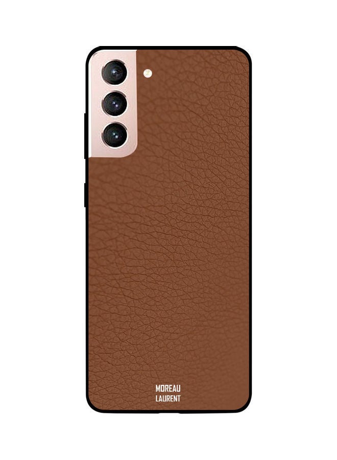 Moreau Laurent Skin Case Cover -for Samsung Galaxy S21 Brown Leather Brown Leather - Image 1