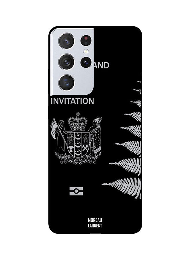 Moreau Laurent Protective Case Cover For Samsung Galaxy S21 Ultra Black/White - Image 1