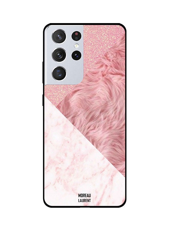 Moreau Laurent Protective Printed Case Cover for Samsung Galaxy S21 Ultra Pink/Cream - Image 1
