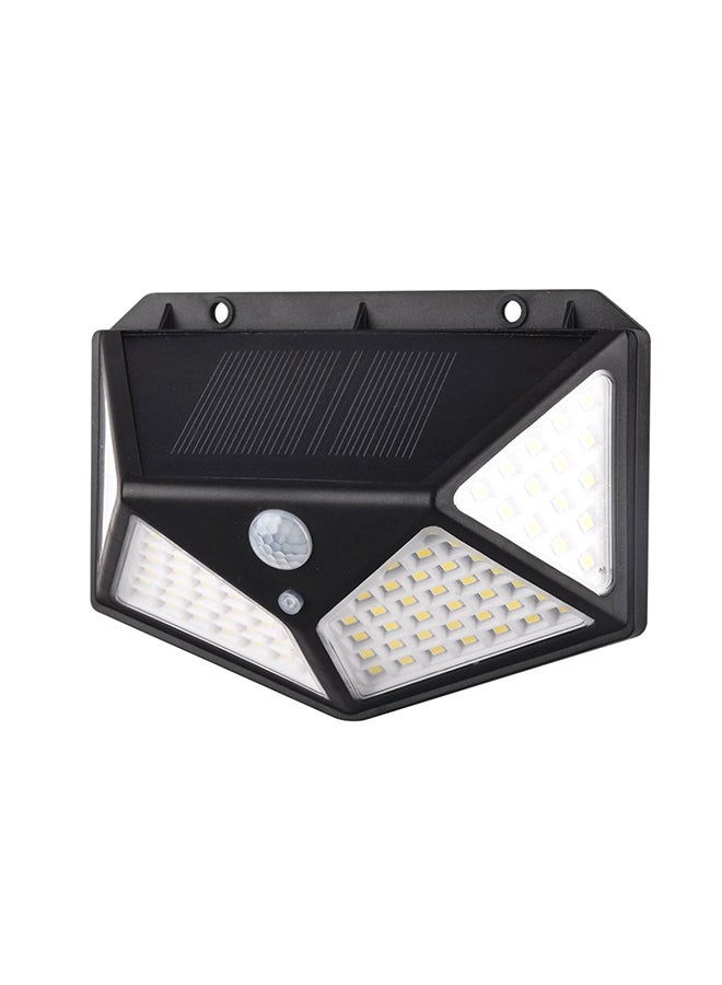 Generic 100-LED Solar Power Motion Sensor Outdoor Wall Light Black 5.12x3.75inch  - Image 1