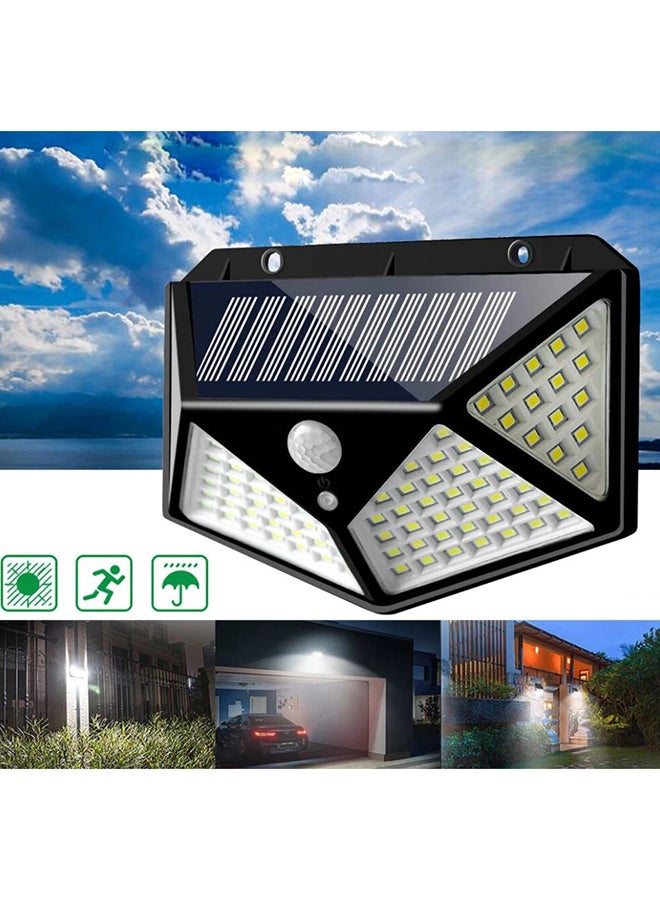 Generic 100-LED Solar Power Motion Sensor Outdoor Wall Light Black 5.12x3.75inch  - Image 2