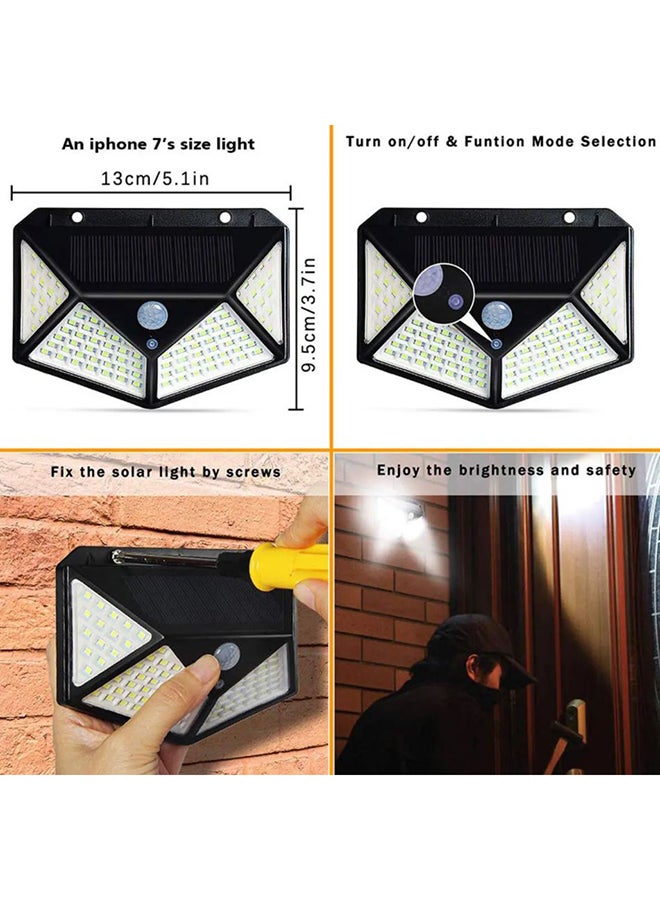 Generic 100-LED Solar Power Motion Sensor Outdoor Wall Light Black 5.12x3.75inch  - Image 4