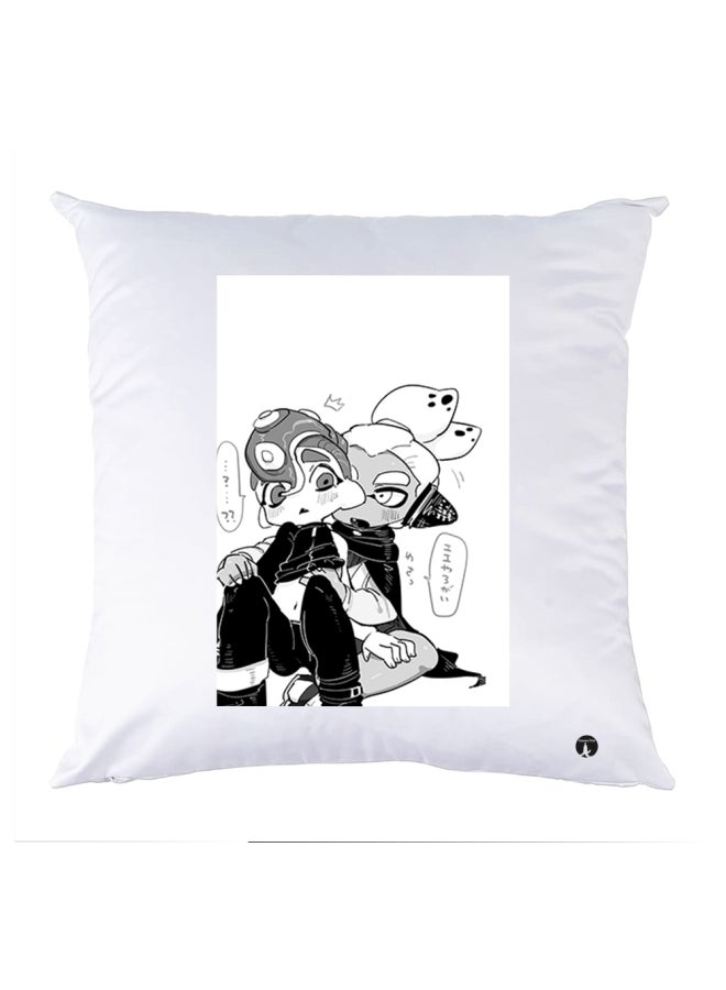 BP Printed Decorative Pillow White/Grey/Black 30x30cm