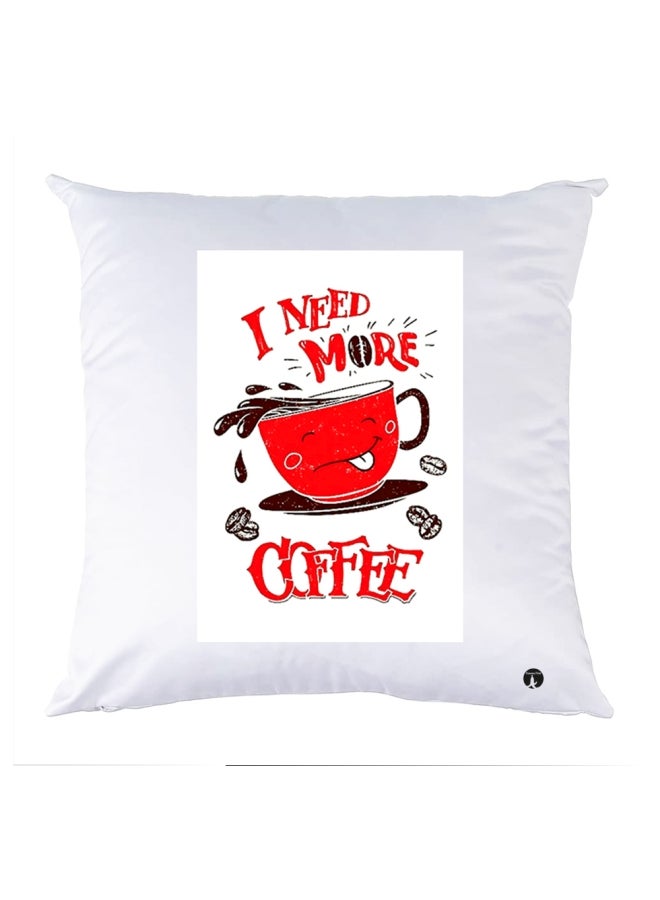 BP Printed Decorative Pillow White/Red/Black 30x30cm