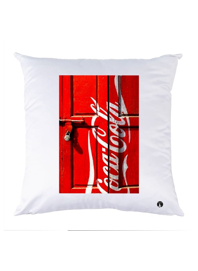 بي بي وسادة زينة مطبوعة أبيض/أحمر 30x30سم