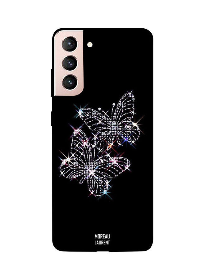 Moreau Laurent Skin Case Cover -for Samsung Galaxy S21 Black/Silver Black/Silver - Image 1