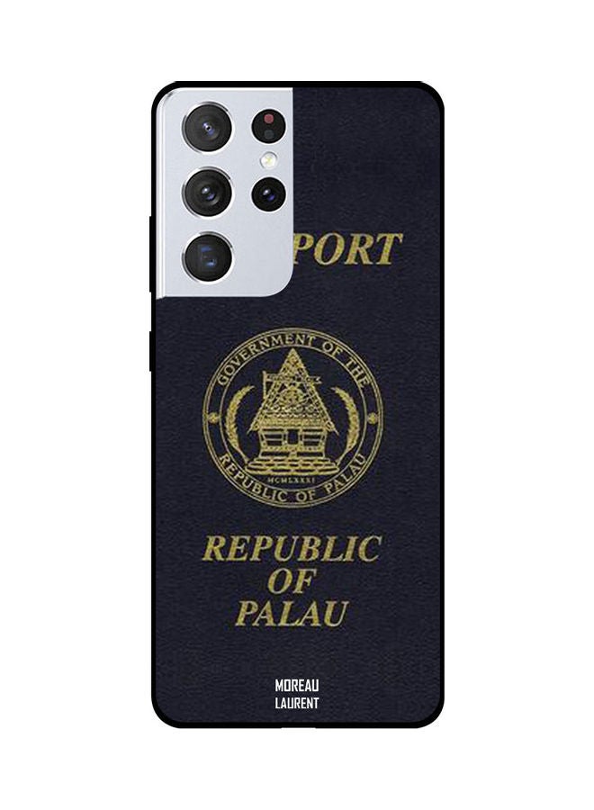 Moreau Laurent Protective Case Cover For Samsung Galaxy S21 Ultra Dark Blue/Golden - Image 1