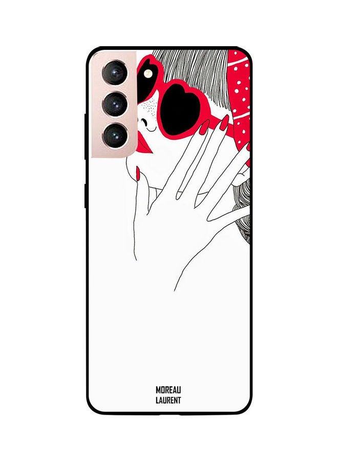 Moreau Laurent Skin Case Cover -for Samsung Galaxy S21 Red And Black Girl Glass Red And Black Girl Glass - Image 1