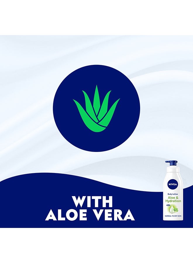 Nivea Aloe And Hydration Body Lotion Clear 2 x 400ml  - Image 2