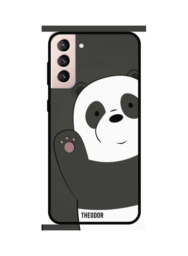 Theodor Cute Panda Protective Case Cover For Samsung Galaxy S21 Plus black/White - Image 1