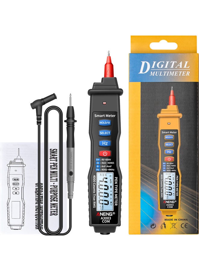 Digital Pen Multimeter NCV Black 24 x 3.50cm 