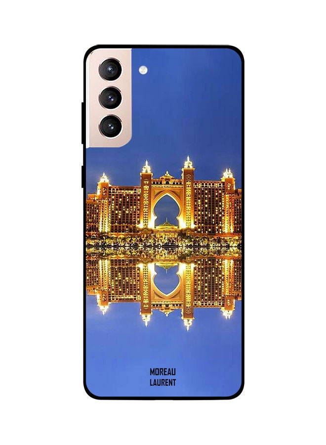 Moreau Laurent Protective Case Cover For Samsung Galaxy S21 Plus Gold/Blue - Image 1