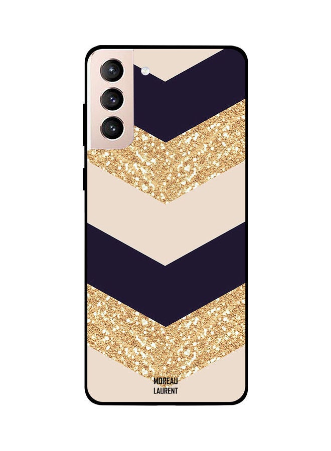 Moreau Laurent Protective Case Cover For Samsung Galaxy S21 Plus Blue/Pink/Gold - Image 1