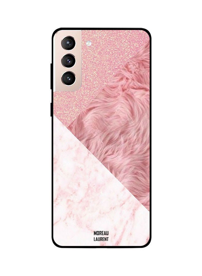 Moreau Laurent Protective Case Cover For Samsung Galaxy S21 Plus Pink/White - Image 1