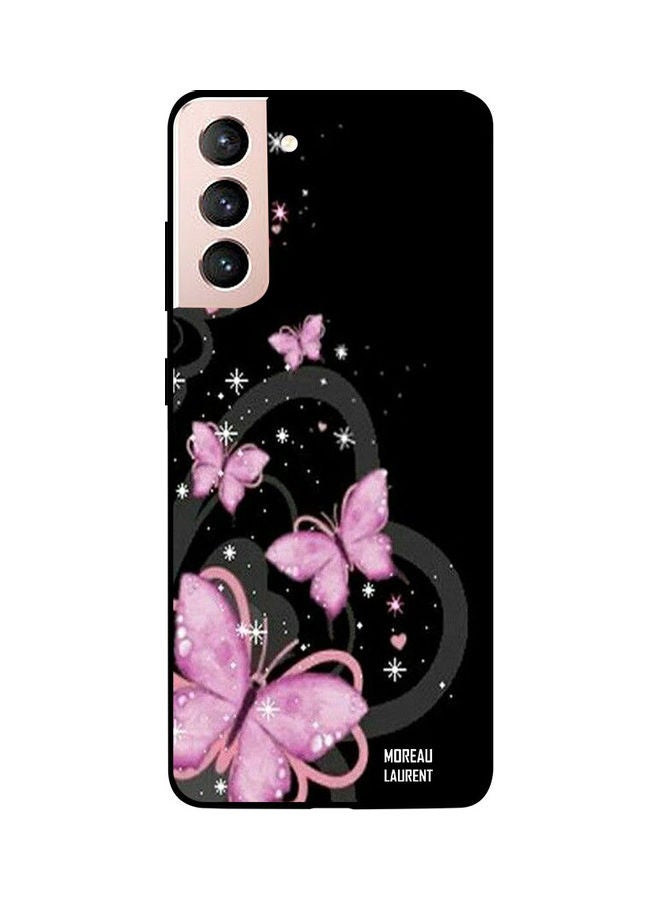 Moreau Laurent Skin Case Cover -for Samsung Galaxy S21 Black/Pink Black/Pink - Image 1
