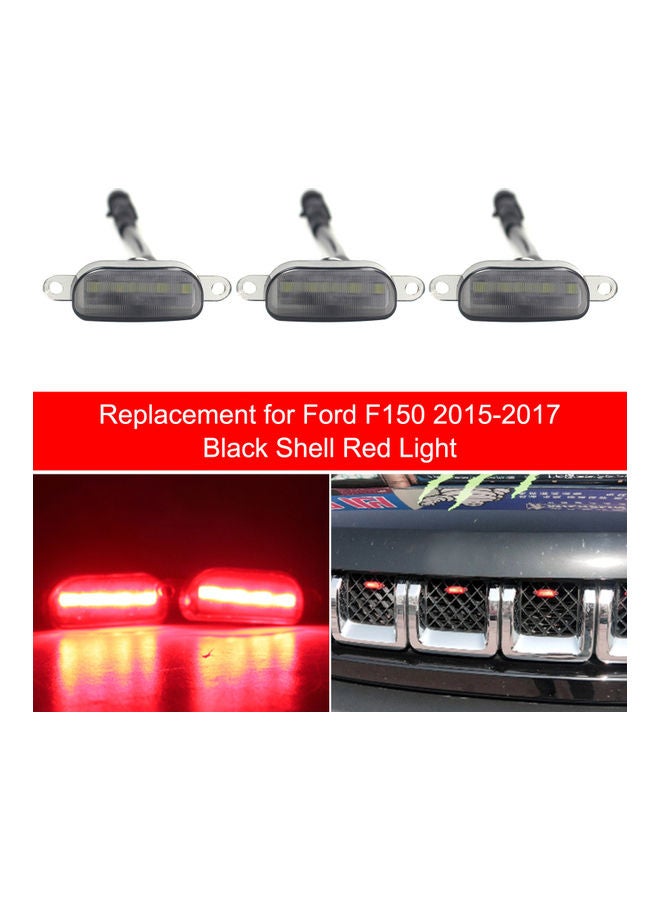3-Piece Auto Front Grille LED Lights Set - Image 2