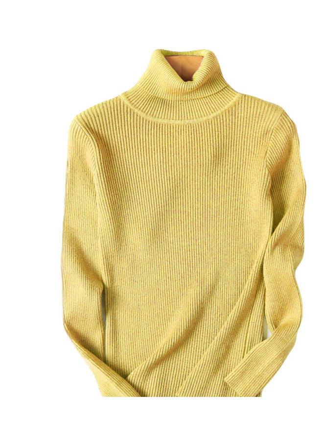 Elastic Slim Knitted Pullover Sweater Ginger 