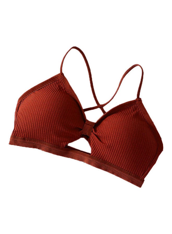 Cross Strap Padded Bra Bustier Underwear Bralette Tube Top Red
