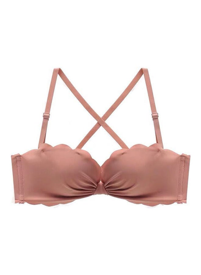 Breathable Non-slip Padded Push Up Bra Bean Pink 
