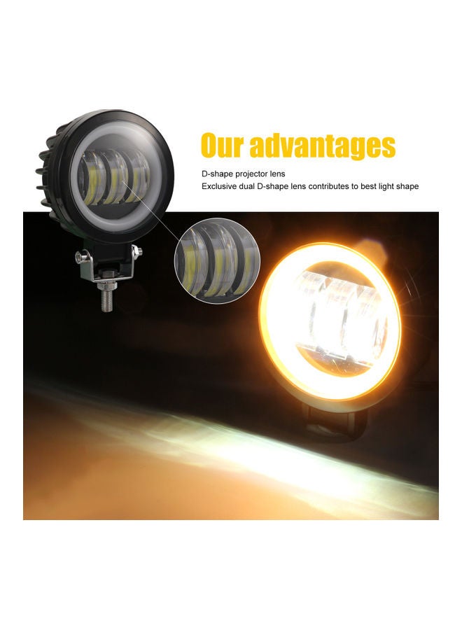 2-Piece Waterproof Square LED Angel Eye Fog Light - Image 4