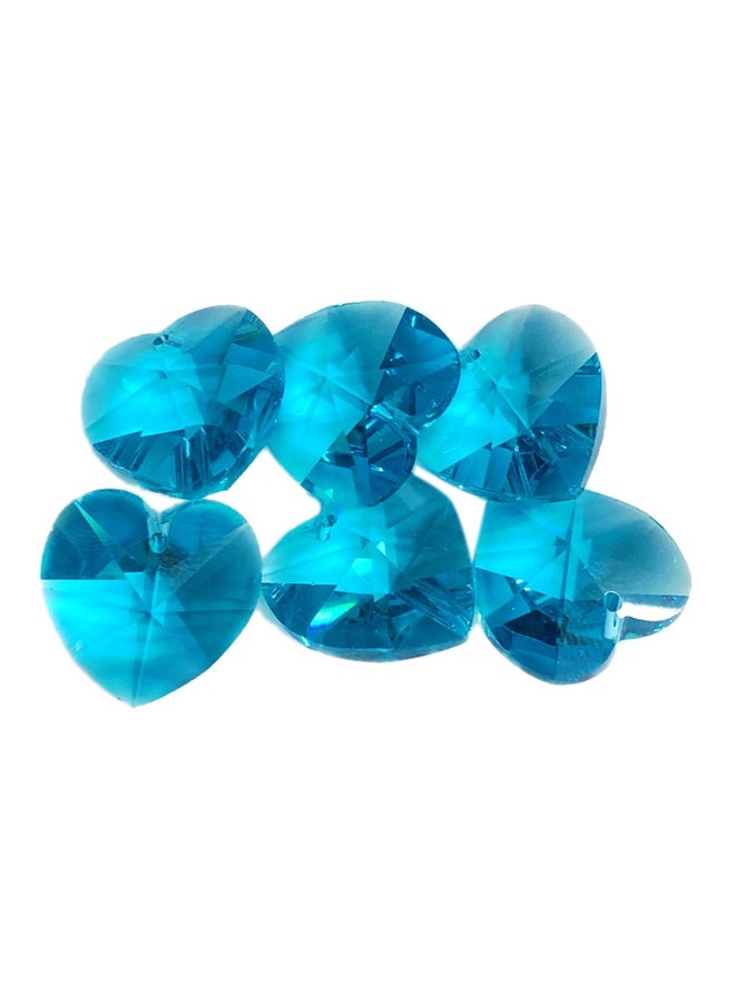 6-Piece Heart Shape Crystal Pendant - Image 1