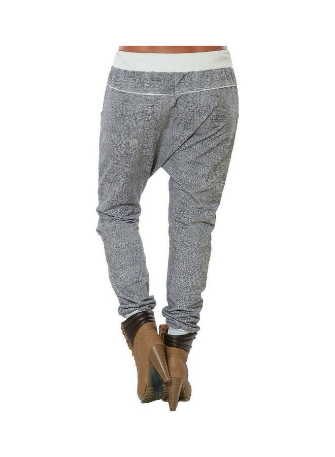 Drawstring Baggy Trousers Grey - Image 2